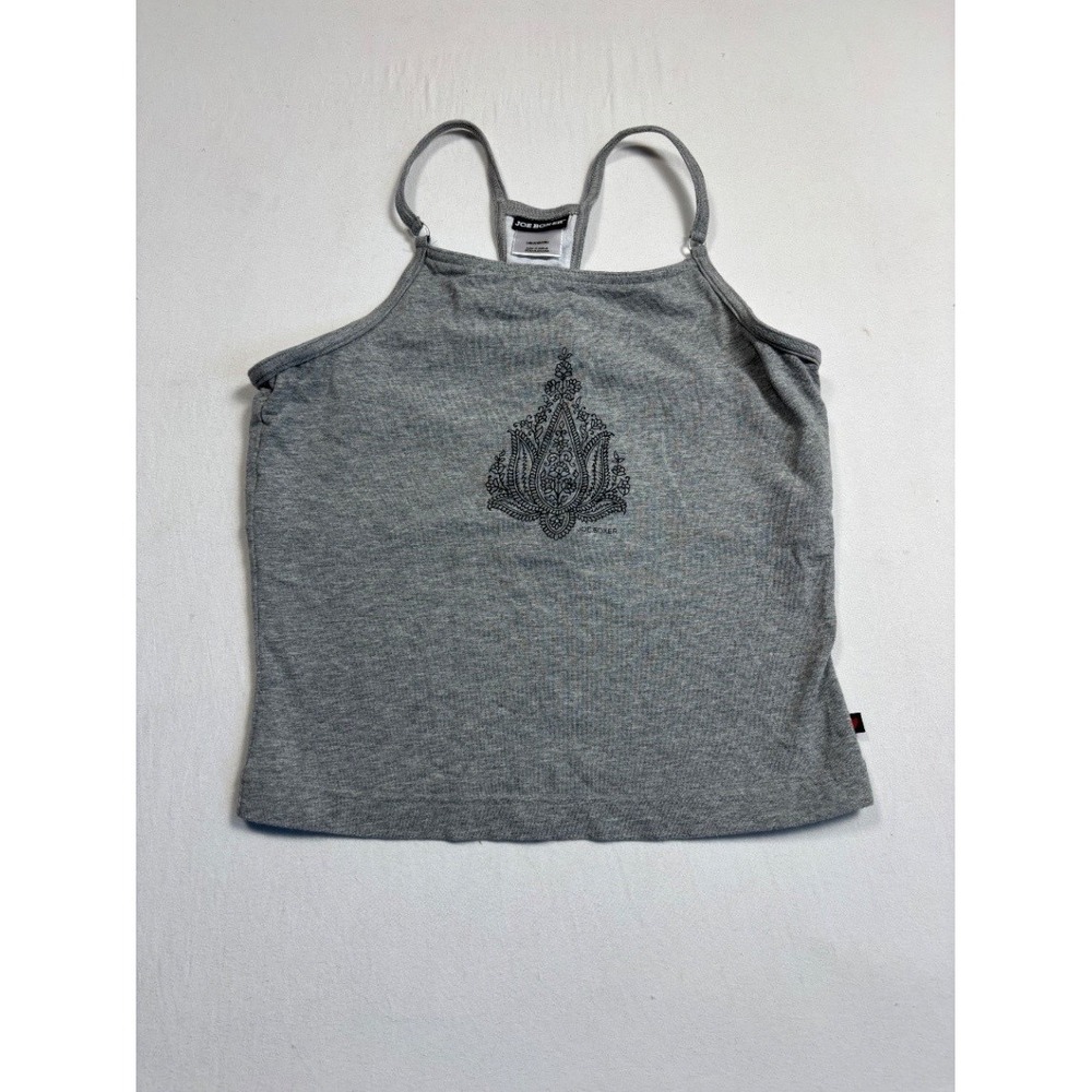Joe Boxer Girls' Camisole Gray Paisley Graphic Spaghetti Strap Tank Large